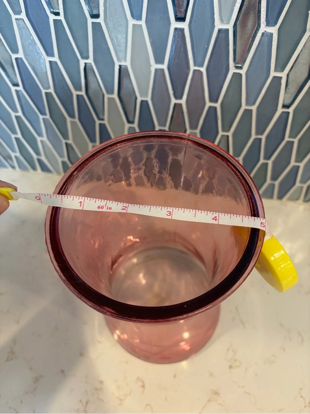 Pink Glass Decorative Vase